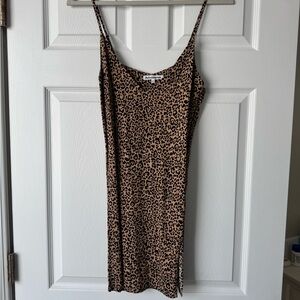 Reformation Brown Leopard Mini Dress